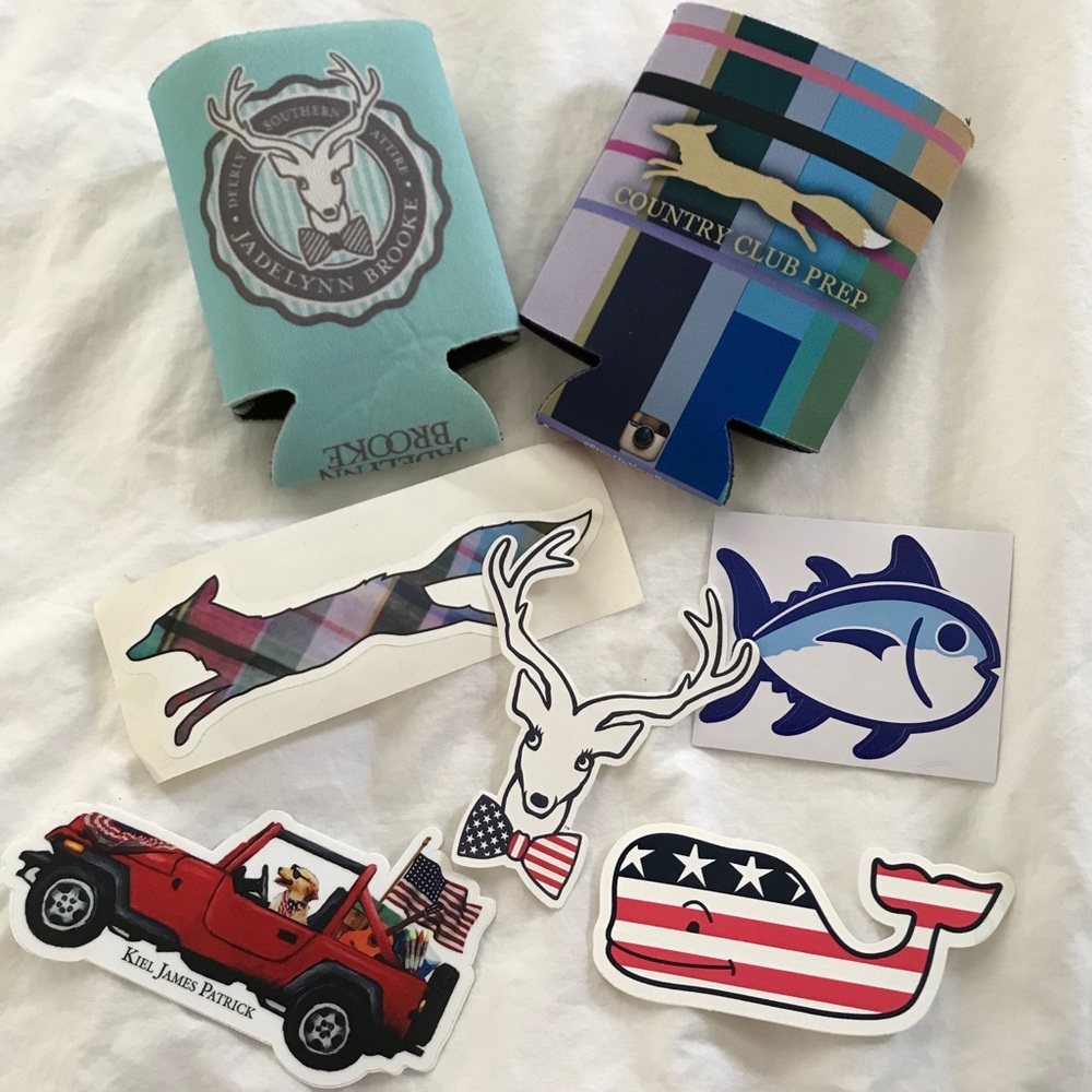 Preppy Koozie and Sticker Pack